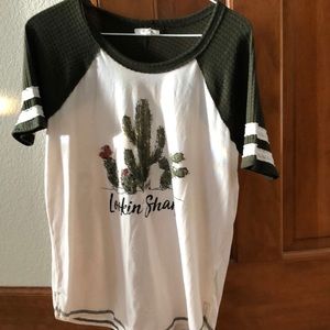 Maurice’s Waffle Knit Baseball T Shirt